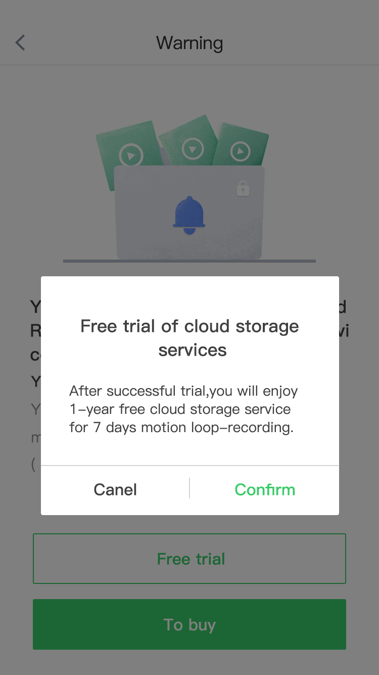 Free Cloud Storage for Motion Recording